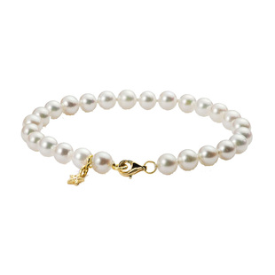 情人节日本珍珠手链女星星款18k金akoya正圆花珠天然珍珠手串