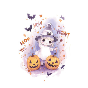 XMXP万圣节脸部贴纸伤疤纹身贴防水持久彩色卡通南瓜妆容主题装扮