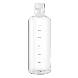 时间刻度玻璃杯大容量冷泡瓶咖啡饮料果汁茶杯子便携外带透明水杯