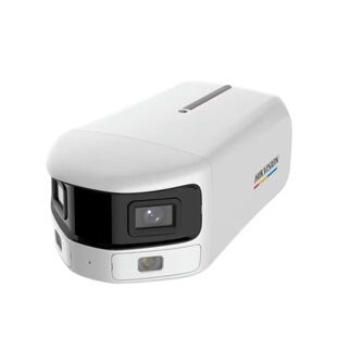 海康威视180度双目超广角800万臻全彩监控摄像头poe室外高清防水