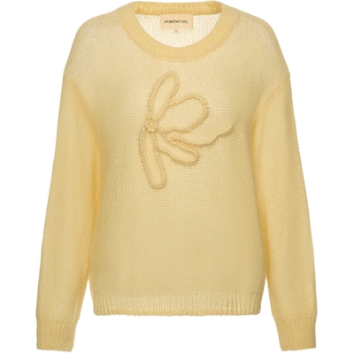 宝姿PORTSPURE女装舒适淡人多巴胺针织衫