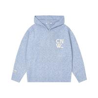 【陳偉霆同款】CANOTWAIT混紡LOGO連帽毛衣男女秋冬款寬松基礎潮