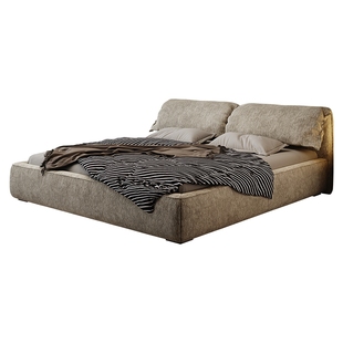 政府补贴意式轻奢大象耳朵布艺床雪尼尔绒2米x2米2床主卧现代简约