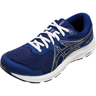 ASICS亚瑟士男子慢跑鞋缓震回弹透气入门简约运动鞋GEL-CONTEND 7
