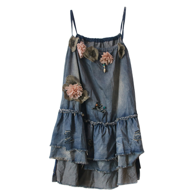 牛仔连衣裙拜占庭的森林复古宽松