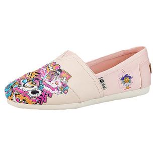 快乐玛丽乐福鞋女2025夏季新款低帮一脚蹬懒人布鞋时尚休闲女鞋