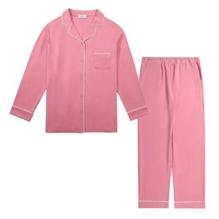 真彩60支云朵棉家居服女士套装新疆长绒棉春秋冬季纯棉分体睡衣裤