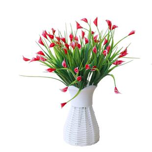 客厅摆设假花绿植仿真塑料落地栅栏装饰花把束干花小清新茉莉花卉