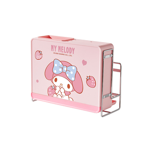 三丽鸥刀架置物架新款厨房刀具菜刀筷子筒菜板架一体壁挂式收纳盒