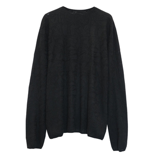 胖mm秋冬镂空提花蕾丝打底衫木子理想大码女装半高领针织衫200斤