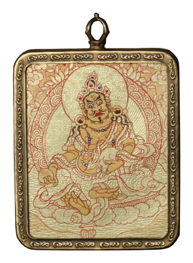 手绘西方三圣阿弥陀佛热贡小唐卡