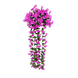 仿真紫罗兰藤条壁挂吊兰花大绣球假花塑料花绢花花藤阳台婚庆装饰