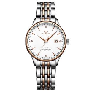 天王通勤女士手表正品钢带自动机械手表男女昆仑系列5876新年礼物