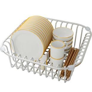 不锈钢水槽沥水篮304沥水碗架厨房置物架网滤水池洗碗池沥水架