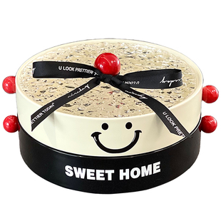 创意高颜值干果盘零食盘糖果盘 家用客厅待客区多用途分格盘大号