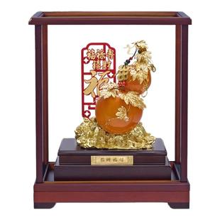 威弗列德足金金箔招财葫芦摆件客厅搬家乔迁祝寿礼物公司开业礼物