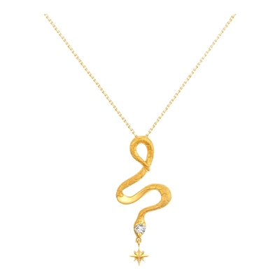 monologue独白18k金灵蛇项链