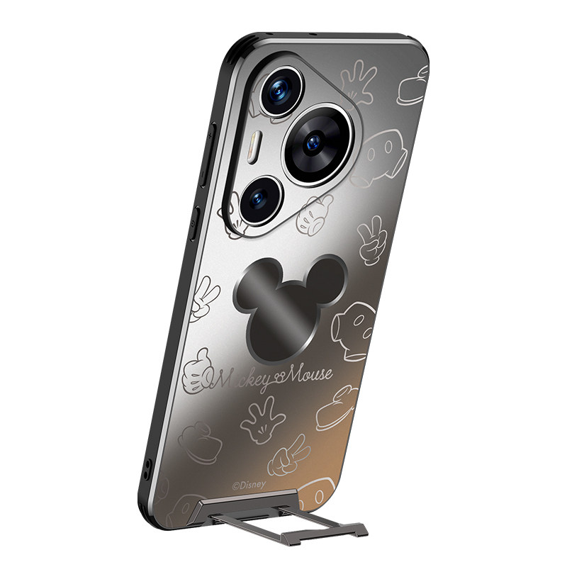 迪士尼适用华为Pura70pro手机壳新款带支架p70爆款隐形一体保护壳80pro+全包高级磨砂男女卡通Ultra超薄防