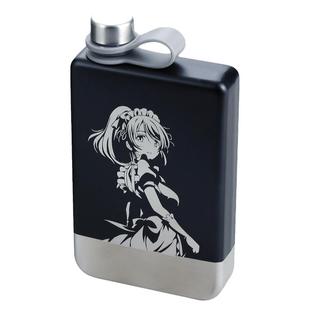 9OZ盎司5两黑便携食品级304不锈钢酒壶Hip Flask个性定制LOGO刻字