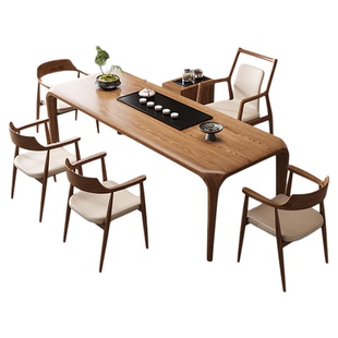 2025新款实木茶桌椅组合高端家用茶台办公室简约高端轻奢泡茶桌子