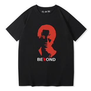 怀旧复古乐队摇滚T恤beyond黄家驹同款纪念衣服男女宽松潮牌短袖