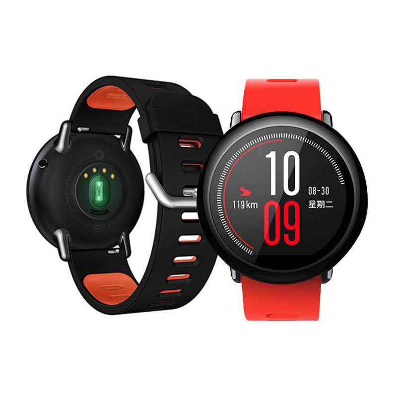 适用华米amazfit1/2代pace运动GTR智能手表表带22mm硅胶双色腕带