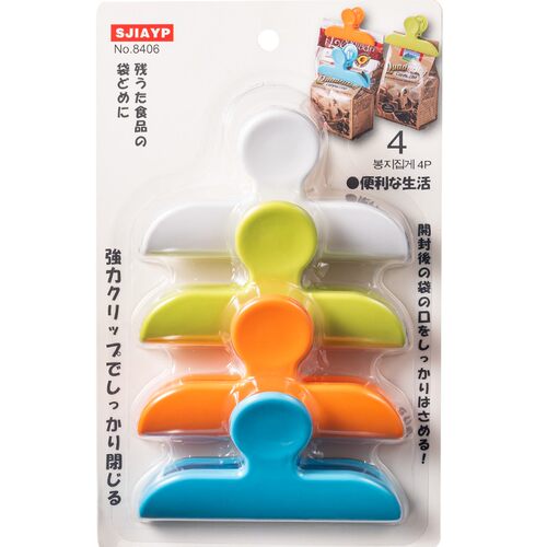 日本厨房封口夹子密封夹零食品袋保鲜袋夹子奶粉茶叶薯片防潮夹