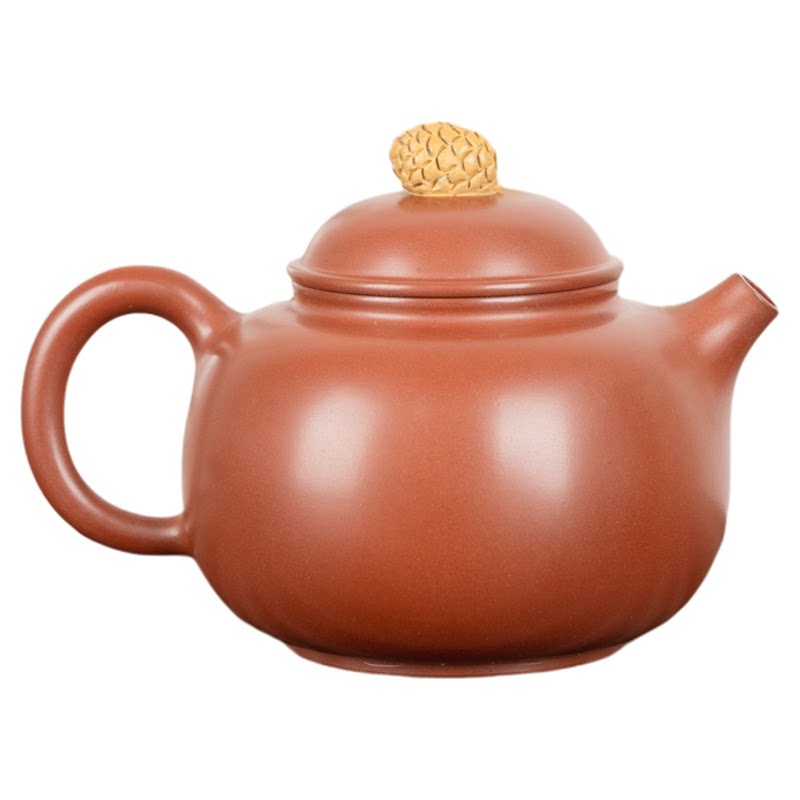 钦州坭兴陶集「光素松果容天壶 」 名家大师精品 纯手工窑变茶壶
