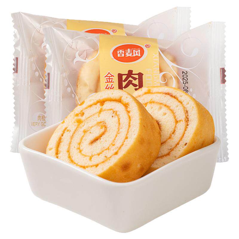 金丝肉松卷蛋糕卷夹心面包整箱