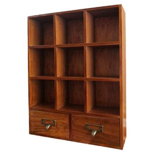 九宫格桌面收纳盒办公室胶带口红整理架香水抽屉式分隔柜子zakka