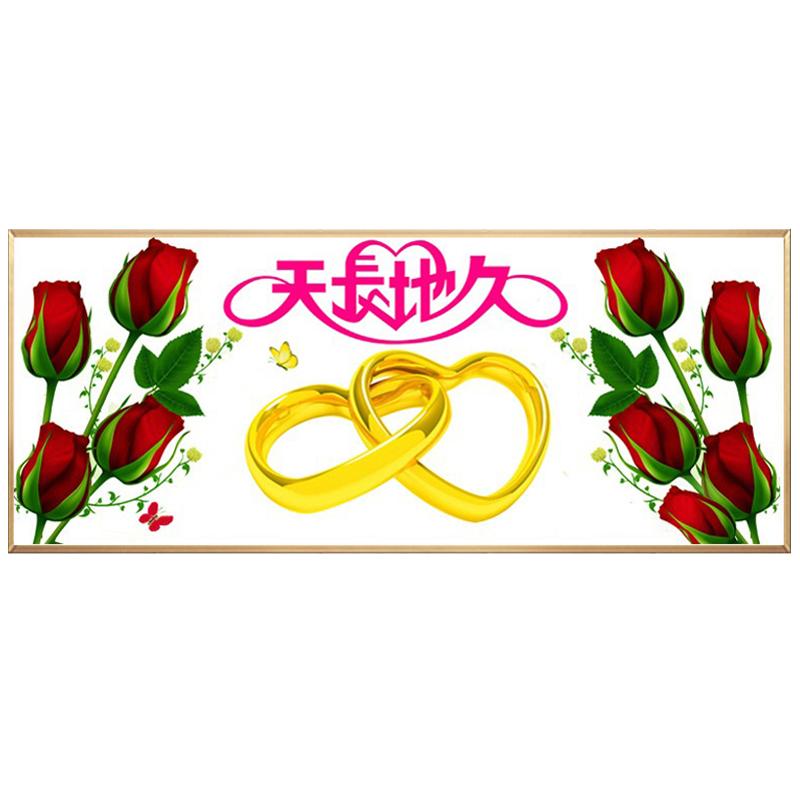 蒙娜丽莎简约现代卧室结婚十字绣