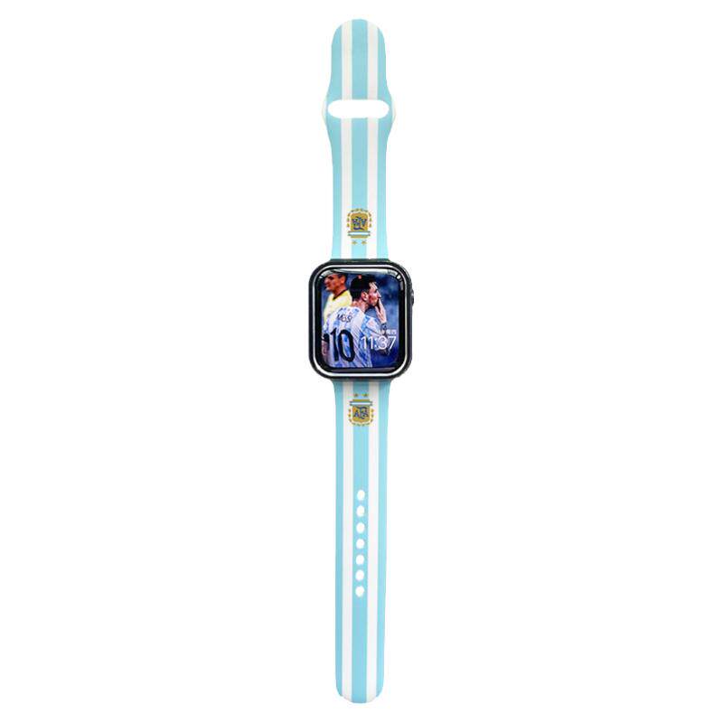 白蓝色运动硅胶适用iwatch表带