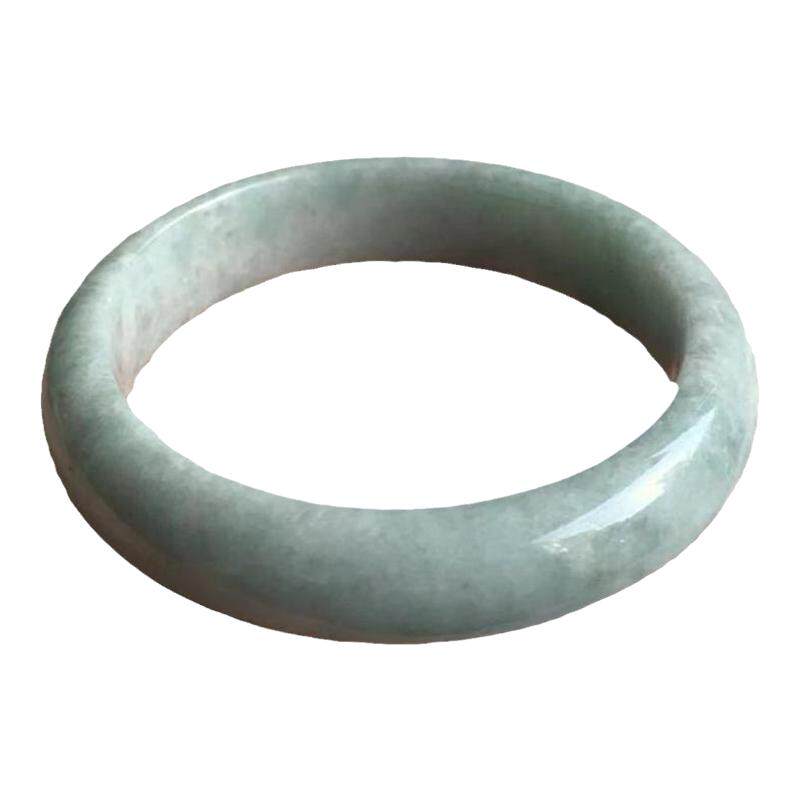 缅甸翡翠手镯浅绿淡绿色翡翠56mm