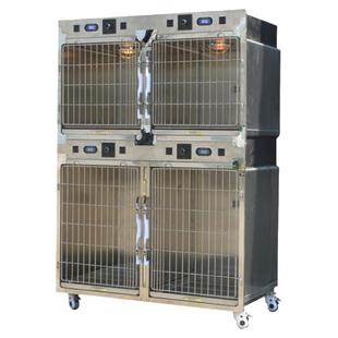 大牛不锈钢宠物住院笼 304宠物店智能温控氧舱宠物医院输液隔离笼