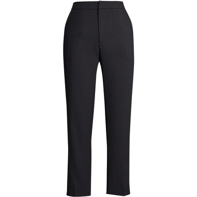 LANDI深灰中腰修身小脚西装裤女2023年春季新款小个子长裤