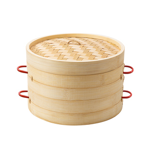 双耳竹蒸笼竹制家用杭州小笼包笼屉竹编商用蒸屉蒸笼蒸包子竹子