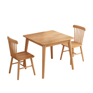 北欧实木餐桌正方形方桌吃饭桌子家用小户型方形饭桌饭店桌椅组合