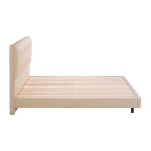 金可儿实木主卧单双人大床婚房黄牛皮床架 1898典藏成人床架