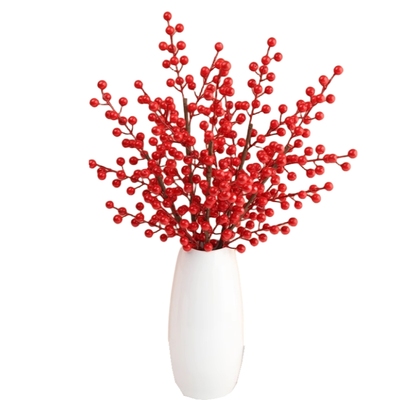 发财果仿真花假花红果子摆设摆件