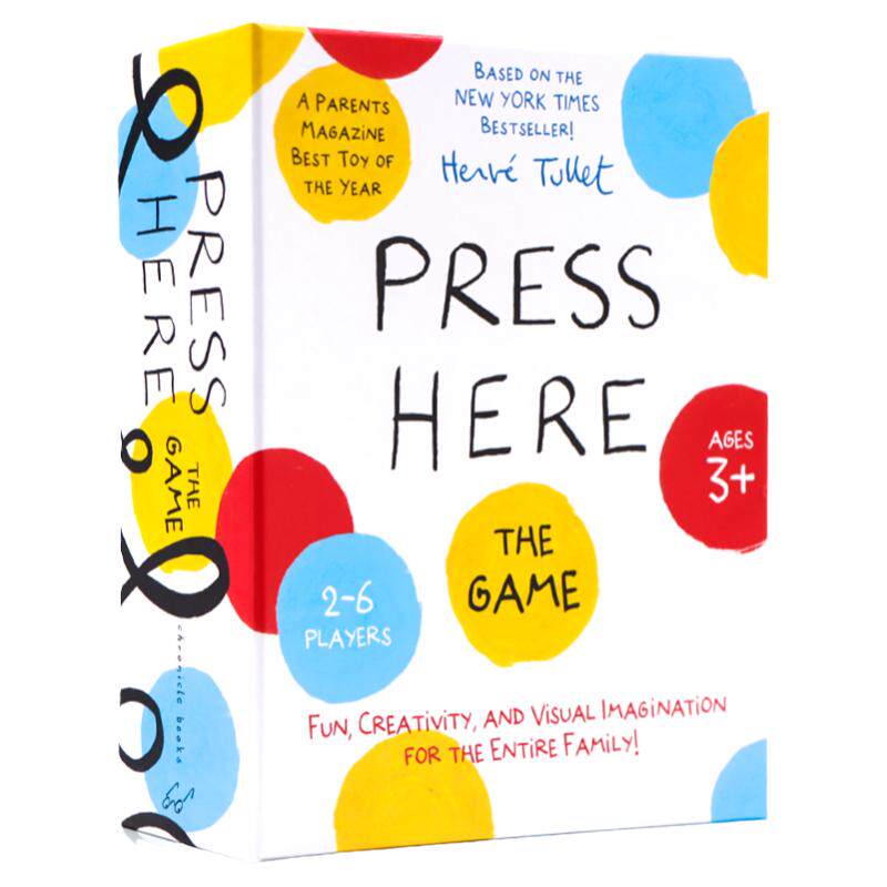 儿童艺术卡片游戏玩具书礼盒装 英文原版绘本Press Here Game 埃尔维杜莱Herve Tullet 给孩子的艺术书艺术启蒙3岁+纽约时报畅销书