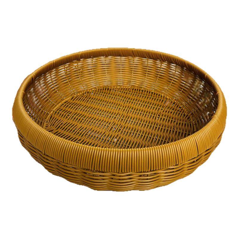 纯手工编织简约馒头筐家用客厅厨果盆/果盘/果篮