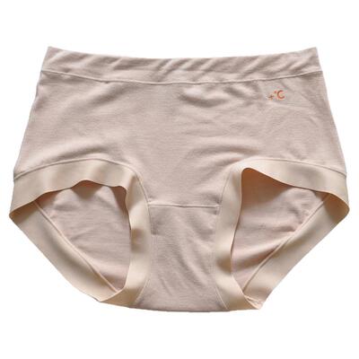 彩田女三角裤无痕边温感磨毛保暖