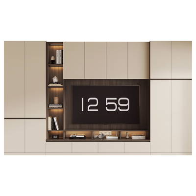 暧逸中古风整墙收纳柜电视柜