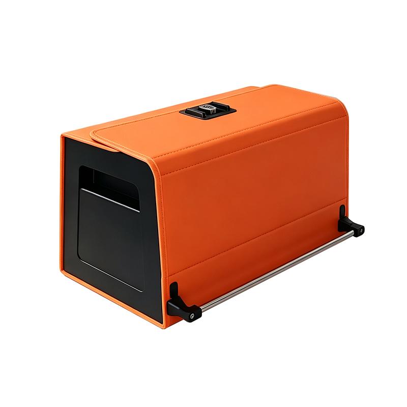 适用奥迪后备箱收纳箱A6L/A8L/E7X/A7L/A5L/Q7/Q5L/Q6L密码储物箱