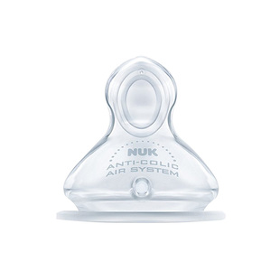 NUK奶嘴 nuk宽口径硅胶奶嘴/乳胶奶嘴/防胀气仿真扁嘴奶嘴 升级版
