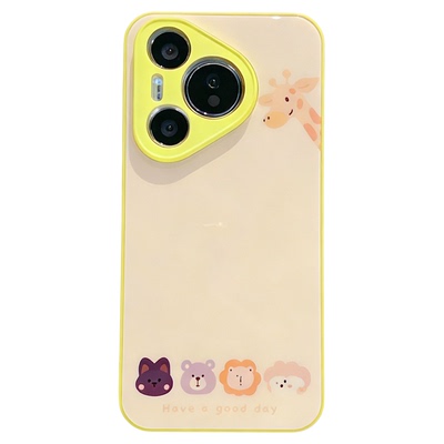 ins风小清新欢乐小动物适用华为pura70pro手机壳新款高级感pura80pro网红爆款手机壳p60/p50防摔外壳保护壳女