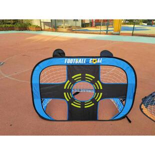 新款儿童室内折叠人型足球网框户外青少年便携式训练足球门两用款