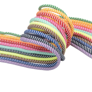 多巴胺彩色细纹斜纹涤纶包芯手工编织绳包包手机个性装饰包挂挂绳