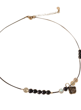 【隐藏·“蓄谋”已久的项链】原创石榴石蓝砂石草莓晶如意项链女