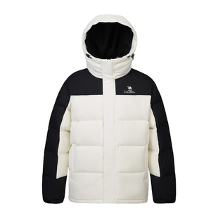 骆驼防寒登山户外羽绒服男2025冬季加厚保暖极寒面包服外套短款